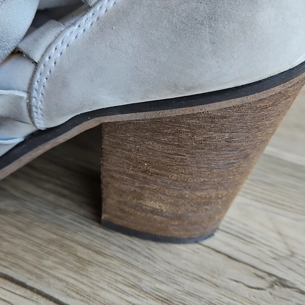 Free People Strappy Gray Ankle Boots